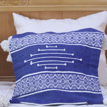 Handmade Cushion Cover with Pompoms