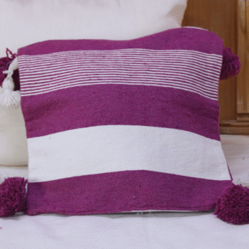 Handmade Cushion Cover with Pompoms