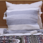 Handmade Cushion Cover with Pompoms