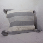 Handmade Cushion Cover with Pompoms