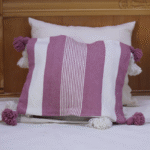 Handmade Cushion Cover with Pompoms